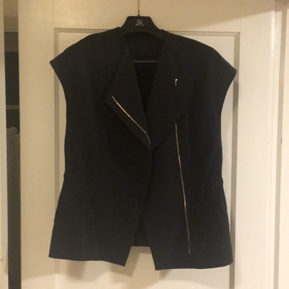 Black Vince cinched waist vest